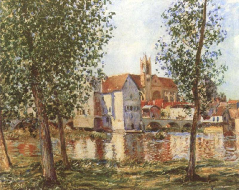 Alfred Sisley Moret-sur-Loing in Morning Sum oil painting picture